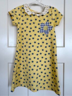Young & Awesome Girls Yellow Floral Dress Size 4T
